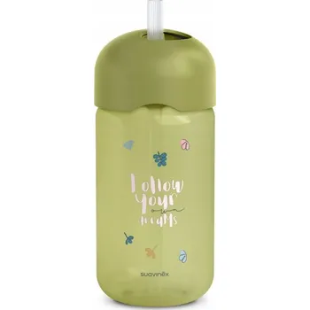 Kojenecká láhev SUAVINEX LAHEV NA PITÍ NEKAPAJÍCÍ S TRUBIČKOU BEARS 340 ML ZELENÝ