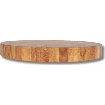 Kuchyňské prkénko Dřevěné špalkové prkénko na krájení a servírování, kulaté, průměr 35 cm