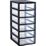 SUNDIS Úložný box s 6 zásuvkami, antracit, OFFICEMIX