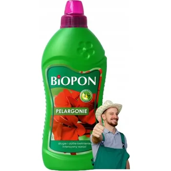 Hnojivo BIOPON HNOJIVO PRO PELARGONIE A JINÉ BALKONOVÉ KVĚTINY V TEKUTÉ FORMĚ 1 L