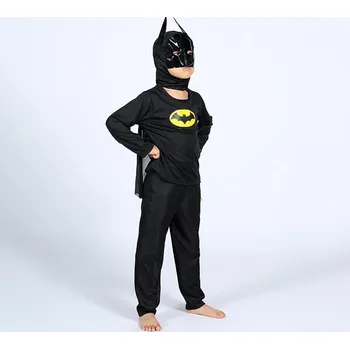 Karnevalový kostým KOSTÝM BATMAN KOSTÝM BATMAN 4v1 MASKA HALENKA KALHOTY PLÁŠTĚNKA 92-104