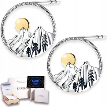 Náušnice Stříbrné Náušnice Slunce s Tatrami Hory Tatry Zakopane STŘÍBRO 925