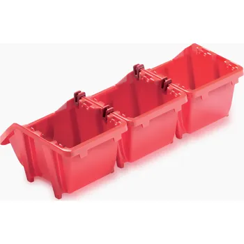Úložný box Prosperplast Binner Short Set 16 ks 92 x 77 x 60 mm červený