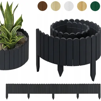 Zahradní obrubník ROLBORDER dřevěný obrubník trávníku a záhonu 200 x 10 cm - Be4nature