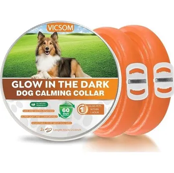 Obojek pro psa Uklidňující obojek pro psy, nastavitelný světelný uklidňující obojek pro psy, přírodní světelný