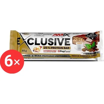 Proteinová tyčinka Amix Nutrition Exclusive Protein Bar, 6 x 85g, Mocha-Choco-Coffee