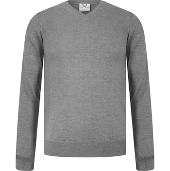 Pánská móda Mikina Lyle and Scott Grey Melange 1055651 XS