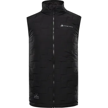 Pánská vesta Alpine Pro NERC ČERNÁ PÁNSKÁ VESTA S MERINO VÝPLNÍ XXXL