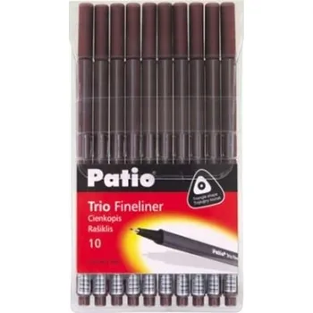 LINER KRESLICÍ Hnědý TRIO FINELINER 0,4 mm SET 10 ks - PATIO