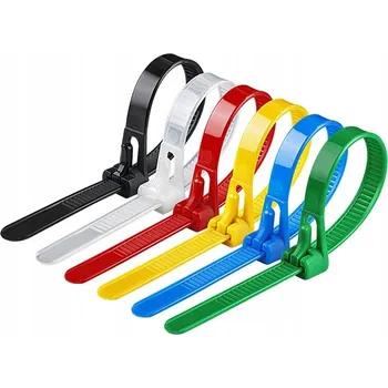 Stahovací páska STAHOVACÍ PÁSKY opakovaně použitelné nylonové barevné 7,5x300mm x100