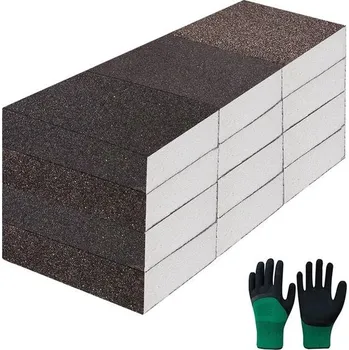 Brusný papír Sada brusných houb na dřevo, brusný papír, lešticí brusný blok, 12 kusů, opakovaně použitelný ruční