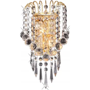 Nástěnné svítidlo Křišťálové nástěnné svítidlo zlaté