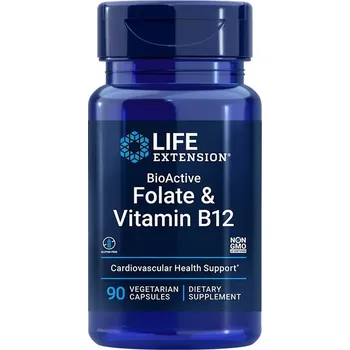 Zdraví Life Extension BioActive Folate & Vitamin B12 90 tob.