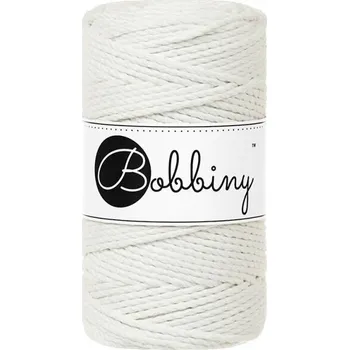 Příze Bobbiny 3PLY Macramé Rope 3 mm 100 m Off White Šňůra