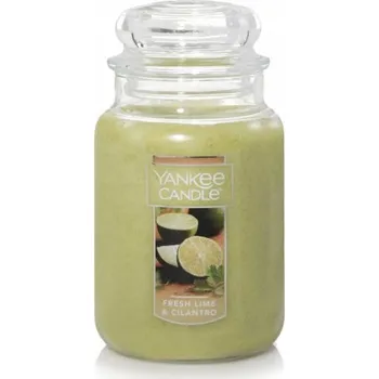 Svíčka Parafínová vonná svíčka FRESH LIME & CILANTRO Yankee Candle