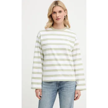 Pánské oblečení Bavlněné tričko s dlouhým rukávem Marc O'Polo 5000006526 zelená 07X, vel. L