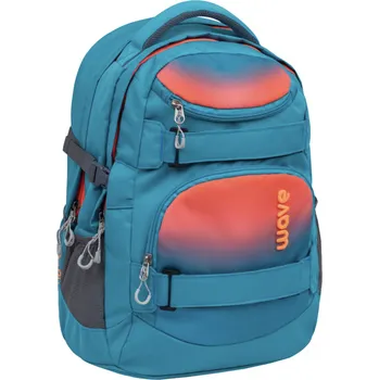 Školní batoh Školní batoh Belmil Wave 338-72 Infinity Ombre Neon Orange and Bluebird