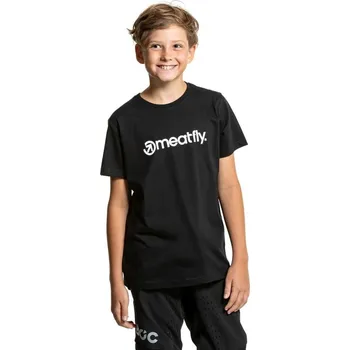 Chlapecké tričko Dětské triko Meatfly Bart 24/25 Black 158