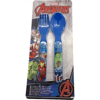 Příbor Sada příborů lžička + vidlička Avengers 2 kusy BEZ BPA