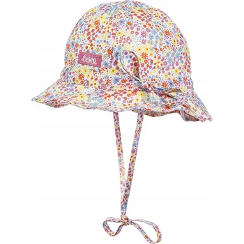 Klobouk Dívčí zavazovací klobouk s barevnými kvítky Döll, vel.