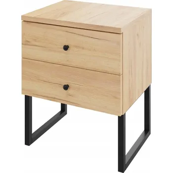 Noční stolek Noční stolky se dvěma zásuvkami a nožičkami, šířka 40 cm