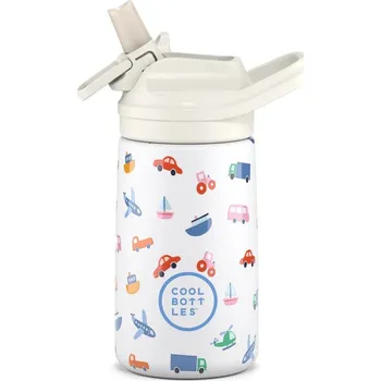 Termoska Dětská nerezová termoláhev COOL BOTTLES Kiddie Little Wheels, 350 ml