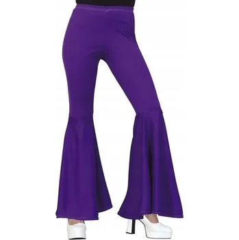 Dámské kalhoty DÁMSKÉ ZVONOVÉ KALHOTY DISCO HIPPIE 70. LÉTA M