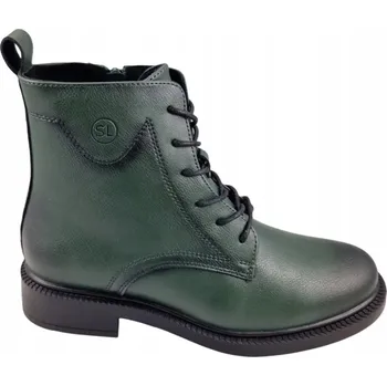 Dámská zimní obuv Kožené kotníkové boty SERGIO LEONE BT25172-S zelené vel. 41