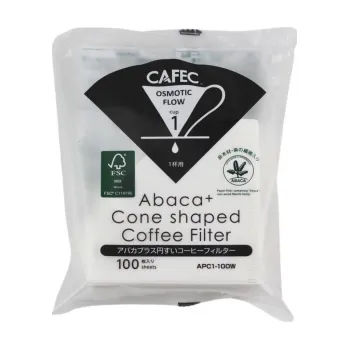 Příslušenství pro přípravu kávy Cafec Abaca+ Papírové filtry vel.1 - 100 ks