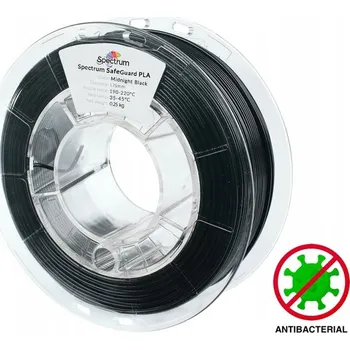 Filament Filament Spectrum SafeGuard PLA 1,75 mm HLAVNĚ ČERNÁ Černá 0,25 kg