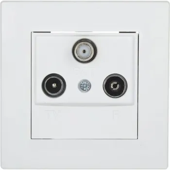 Elektrická zásuvka Anténní zásuvka nástěnná Schneider Electric bílá