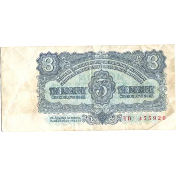 ČESKOSLOVENSKO. 3 koruny 1961. Série TD. Hej. 98.