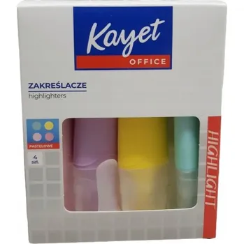 Zvýrazňovač Kayet pastelové zvýrazňovače 4 kusy zvýrazňovač