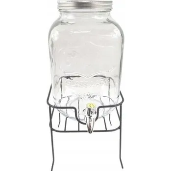 Sklenice Zavařovací Sklenice s kohoutkem 4L sklenice skleněná s kohoutkem na stojanu džbán dávkovač