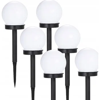 Venkovní osvětlení 6x SOLÁRNÍ ZAHRADNÍ SVĚTLA LED KOULE 10cm ZAPICHOVACÍ