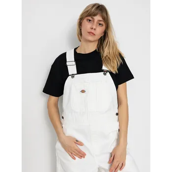 Dickies Duck Canvas Bib (stone washed cloud) XS, bílá