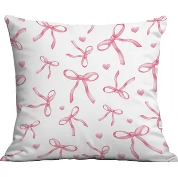 Povlečení POVLEČENÍ NA POLŠTÁŘ S MAŠLEMI RŮŽOVÉ DEKORAČNÍ 45X45 CM