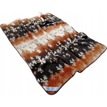 Prostěradlo VLNĚNÁ DEKA 180x200 MERINO AUSTRALSKÁ OVCE KVĚTINY INDYGOSKLEP.PL