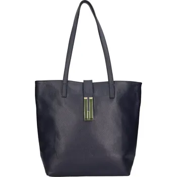 Kabelka Dámská kožená kabelka Italia Ramira - tmavě modrá