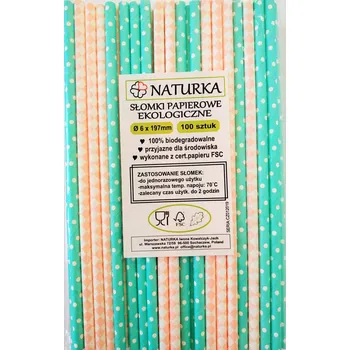 Papírová Brčka Naturka 100 ks