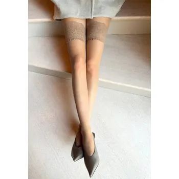 Dámské punčochy Veneziana Ar Beautiful • 5-XL • tělová • punčochy samodržící 20 DEN