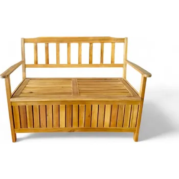 Zahradní lavice Dřevěná lavice Edita 120 x 57 x 90 cm hnědá