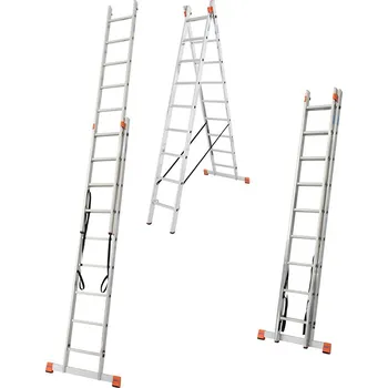 Žebřík Krause Monto Profi s lanem 2x 9 příček