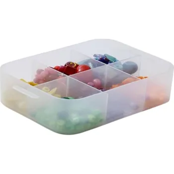 Úložný box SUNDIS Plastový úložný organizér Pure Box A5 s přepážkami, mléčný