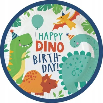 Party nádobí Amscan Zvířecí Dinosaurus talíře Dino 23 cm 8 ks