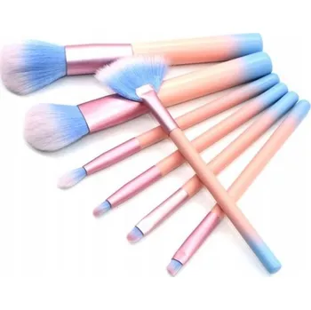 Kosmetický štětec SADA 7 ŠTĚTCŮ NA MAKE-UP V PUDRROVÝCH BARVÁCH - ŠTĚTCE NA OBLIČEJ