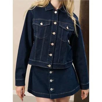 Dámská casual bunda Sinsay - Džínová bunda - námořnická modrá - 801FI-95J - 801FI-95J-XXL