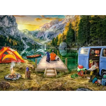 Puzzle RAVENSBURGER Puzzle Dovolená pod širým nebem 1000 dílků