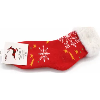 Dámské ponožky xcena Hřejivé domácí ponožky Alpaka s kožíškem Velikost: 35-38