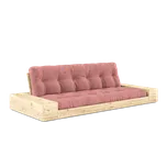 KARUP Rozkládací pohovka BASE lakovaná s postranním úložným prostorem růžová 244 cm